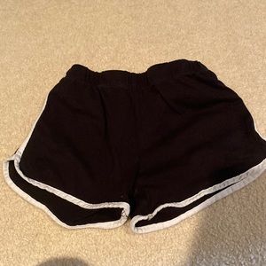 black and white shorts
